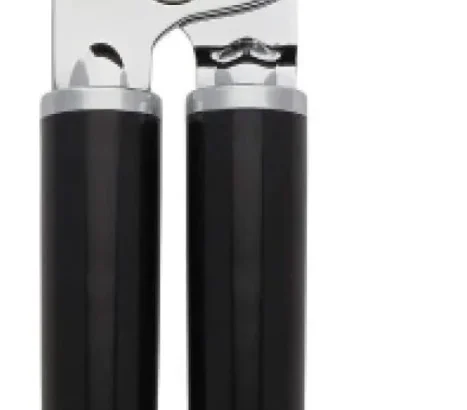 KitchenAid Classic Multifunction Can Opener and Bottle Opener, Soft Ergonomic Handles, Razor Sharp Stainless Steel Cutting Wheel, Easy to Use, Black