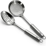 Berglander 13-Inch Stainless Steel Slotted Spoon & Spider Strainer Set, 2