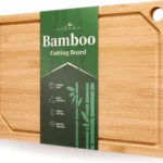 Large Natural Bamboo Cutting Board by Kitsure
