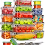 Canfanni 40 Piece Food Storage Containers with Lids, BPA-Free | Includes 20 Containers & 20 Lids,Plastic Food Containers for Kitchen Storage and Organization,Leak Proof Meal Prep Container