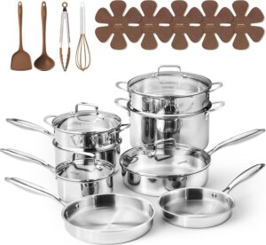 CAROTE 21-Piece Tri-Ply Non