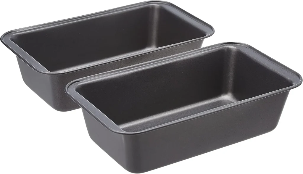 Amazon Basics Rectangular Nonstick Bread Loaf Pan for Baking Meatloaf with Even Heat Distribution, 9.5 x 5 Inch, Gray, Set of 2
Amazon Basics Nonstick Rectangular Loaf Pan for Bread and Meatloaf, Even Heat Distribution, 9.5 x 5 Inch, Gray, 2