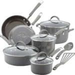 Rachael Ray Cucina Nonstick Cookware, Sea Salt Gray Pots and Pans Set, 12-Piece
Rachael Ray Cucina 12