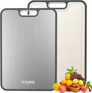 Titanium Cutting Board Double Sided, Food Grade Pure Titanium & PP, Large Kitchen Board, Easy Clean 1611