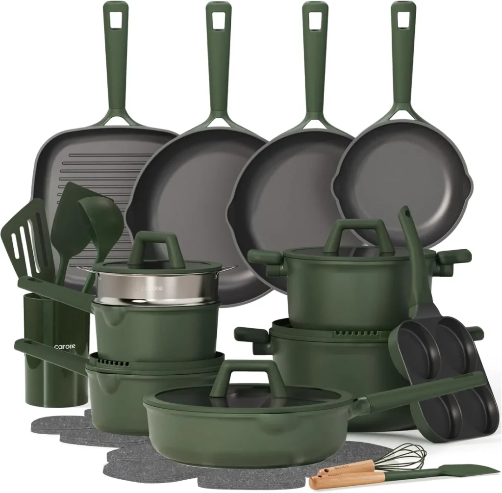CAROTE 31pcs Pots and Pans Set, Nonstick Cookware Set
CAROTE 31