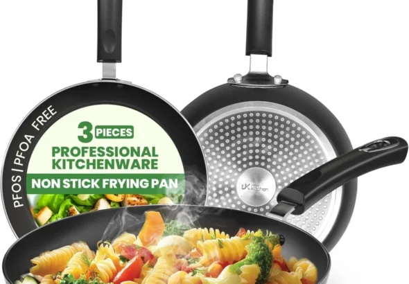 Utopia Kitchen Nonstick Frying Pan Set 3 Piece 8 9.5 11 Inch PFOA Free Grey
Utopia Kitchen 3-Piece Nonstick Frying Pan Set, 8/9.5/11 Inch, PFOA