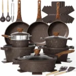 Umite Chef 26PCS Pots and Pans Set Non Stick, Nonstick Cookware Sets, Induction Cook Ware, Includes Steamer & Silicone Utensils, Housewarming Gift, Kitchen Cooking Sets w/Frying pan (PFOS, PFOA Free)
Umite Chef 26