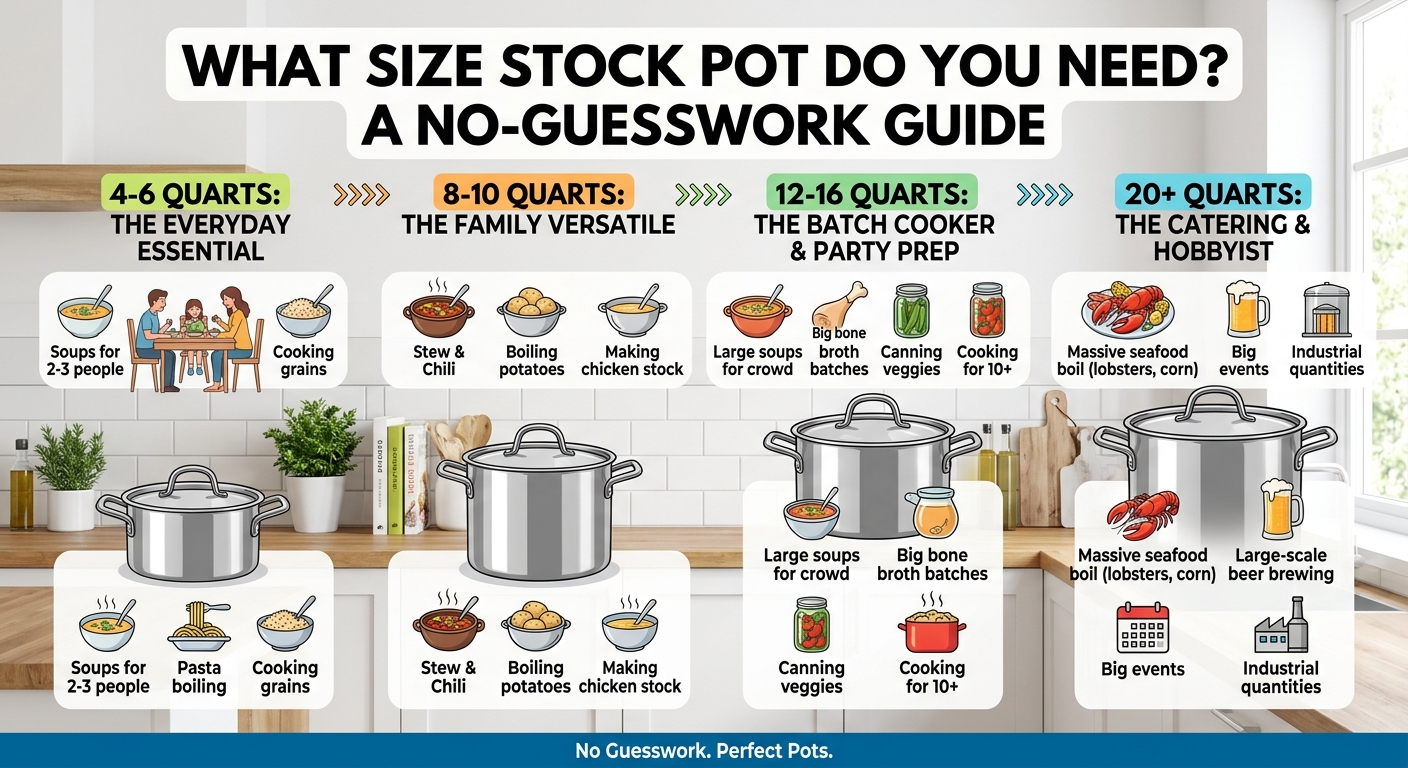 Stock Pot Size Guide Infographic